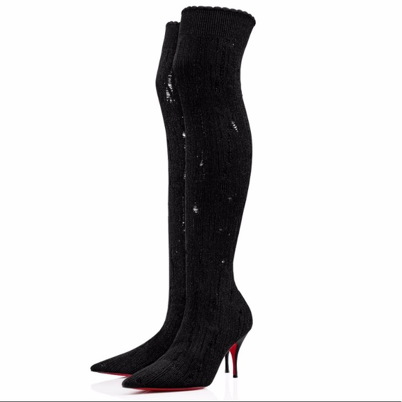 BRAND NEW Louboutin Sandrine Botta 80Tricot Lurex - Picture 12 of 12